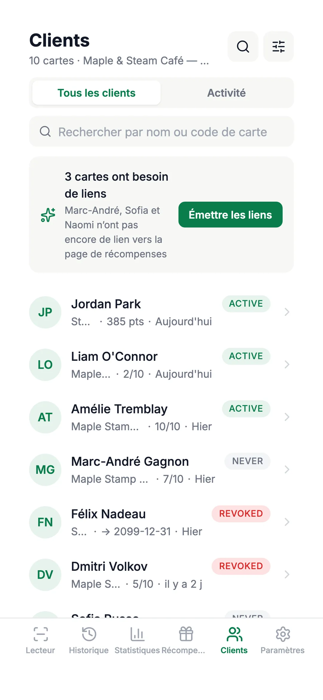Connaissez vos habitués